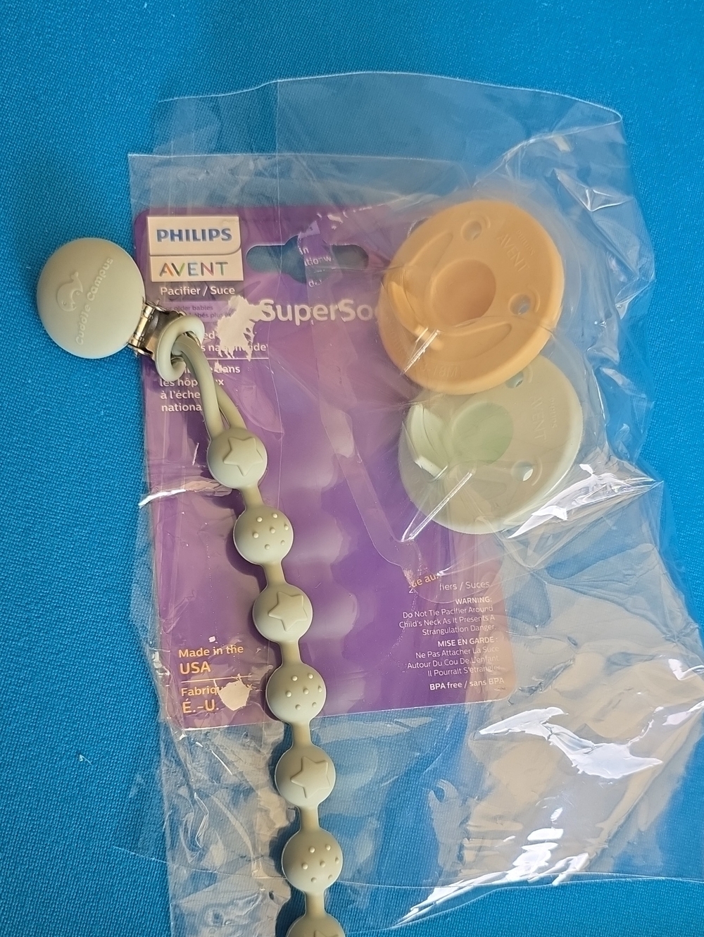 Philips Avent Pacifier Set in Pale Yellow and Light Mint